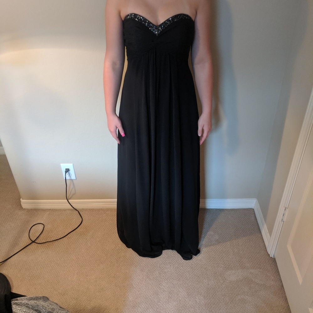 Sold Size 6 Black Strapless Formal dress